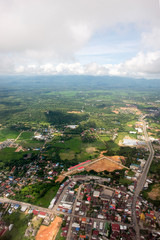 Cloudscape. Blue sky and white cloud. Sunny day. Cumulus cloud
