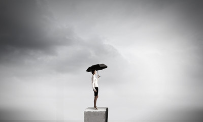 Woman with umbrella
