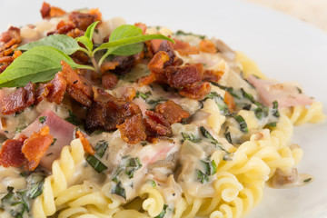 penne pasta with cream sauce