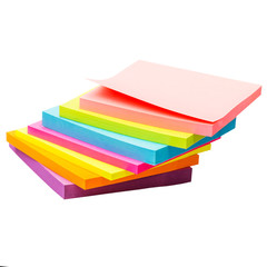 colored paper stickers isolated on a white background