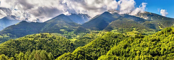 View of the Catalan Pyrenees, a natural park in France