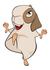 Funny brown guinea pig cartoon