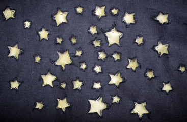 cloth background of many yellow stars