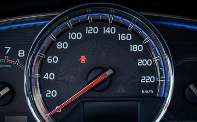 Fototapeta premium car speedometer clous-up