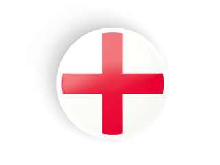 Obraz premium Round sticker with flag of england
