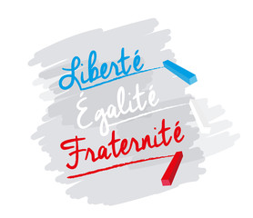 panneau liberté égalité fraternité