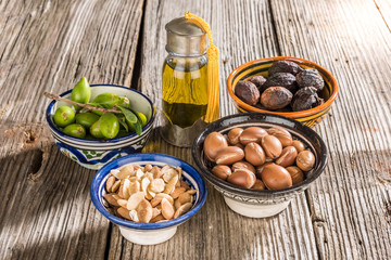 Argan fruit in a moroccan tajine