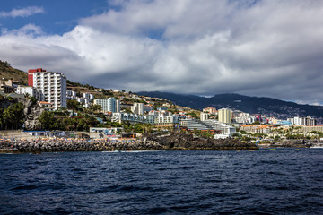 Fototapeta na wymiar seafront in Funchal, Madeira island, Portugal