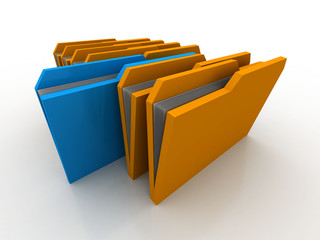 colorful 3d folders