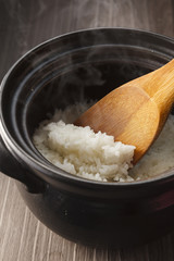 炊きたてのご飯　Japanese rice
