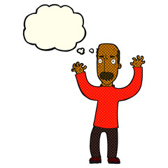 cartoon angry dad with thought bubble