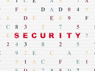 Security concept: Security on wall background
