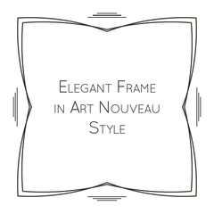 Elegant vector frame in art nouveau