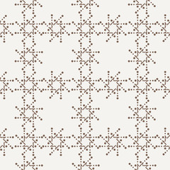 Vector seamless geometric pattern of dots of different sizes