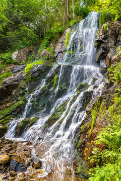 Cascade du Kreuzweg, a waterfall in the Vosges - France, Bas-Rhi