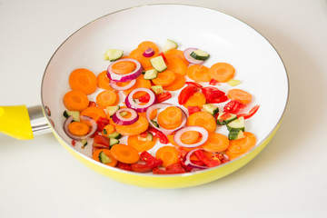 Pan full of fresh vegetables