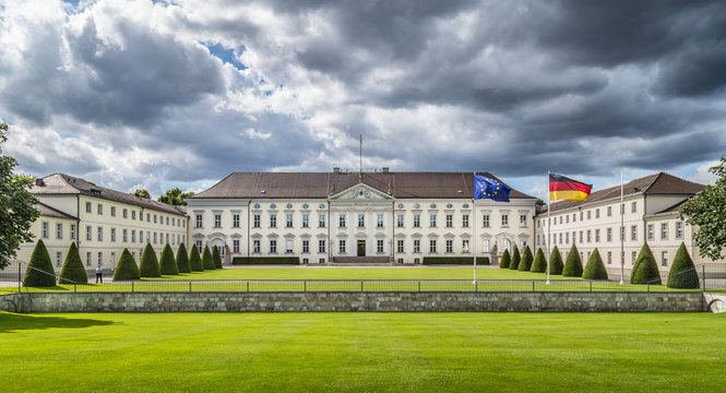 Schloss Bellevue, official residence of the President of the Federal Republic of Germany, in Berlin, Germany