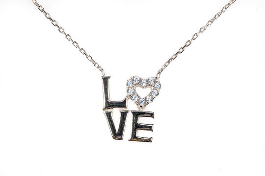 Silver pendant  love