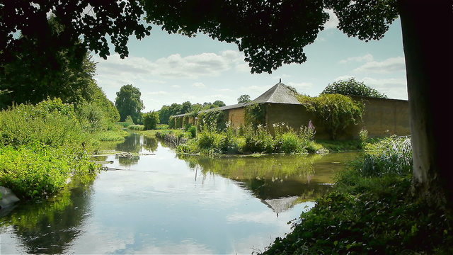 Little river at Acquigny Castle, France