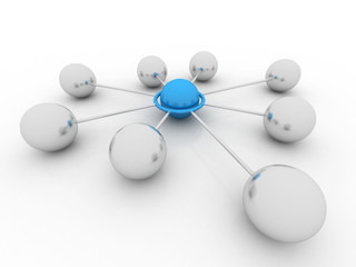 Fototapeta premium Conceptual network of spheres