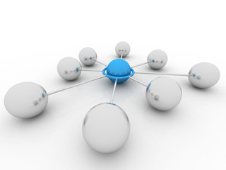 Fototapeta premium Conceptual network of spheres