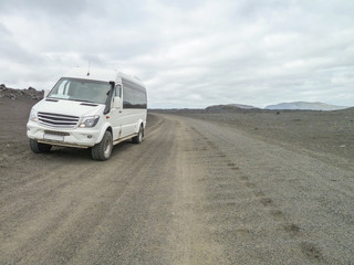 Fototapeta na wymiar transporter in Iceland