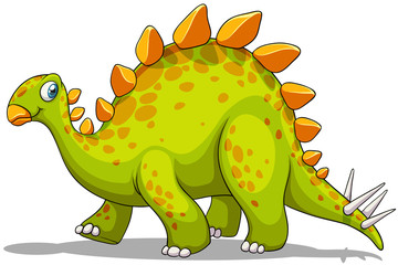 Green and orange dinosaur