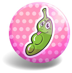 Greenpea on pink badge