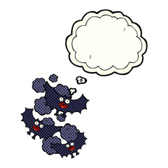 cartoon bats with thought bubble