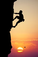 Fotobehang climbing vertical wall © adrenalinapura