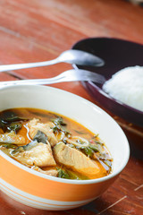 Red curry with fish