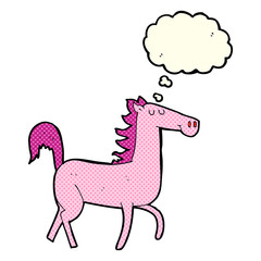 cartoon horse with thought bubble