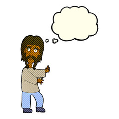 Obraz na płótnie Canvas cartoon mustache man with thought bubble
