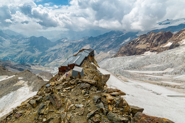 Rifugio Gnifetti at Italian alps, Monte Rosa