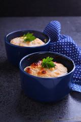 Chicken casserole with cream and cheese