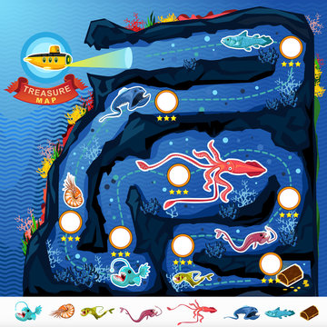 Deep Sea Exploration Treasure Game Map

Treasure Game Map Of Monsters Of The Deep Blue Sea Collection Set.
Contains Nautilus, Coelacanth, Gulpereel, Colossal Squid, Anglerfish, Yellow Submarine