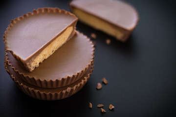 Snack Chocolate / Snack / Snack Chocolate on Black Background