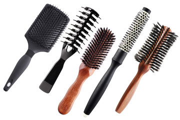 Professional combs isolated on white 
