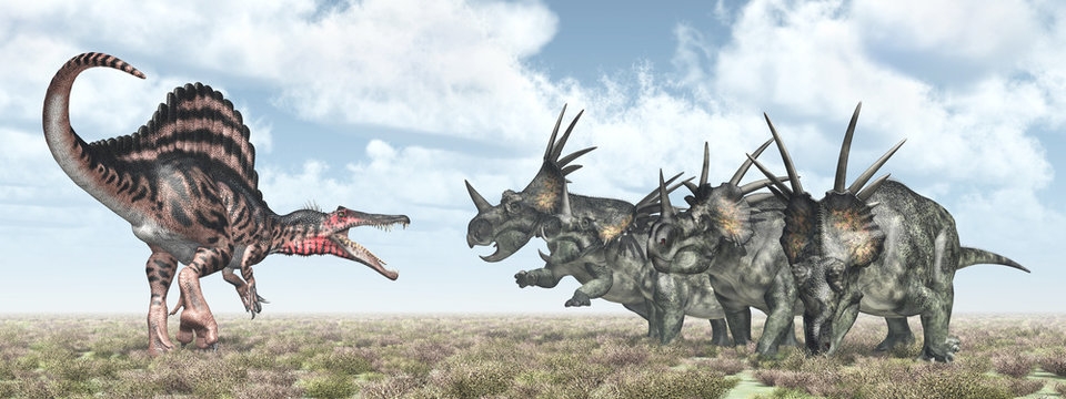 Spinosaurus and Styracosaurus