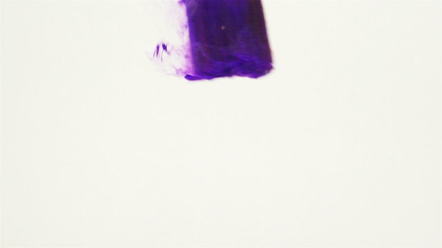 leaching paint with brush under water