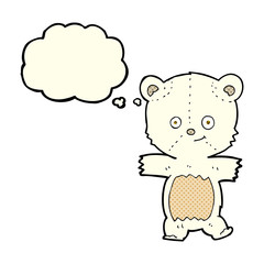 cute cartoon polar bear with thought bubble
