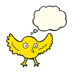 cartoon bird with thought bubble