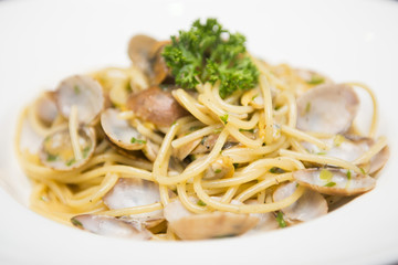 spaghetti alla vongole for dinner
