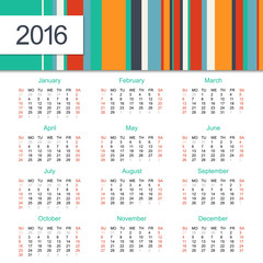 Calendar 2016 design