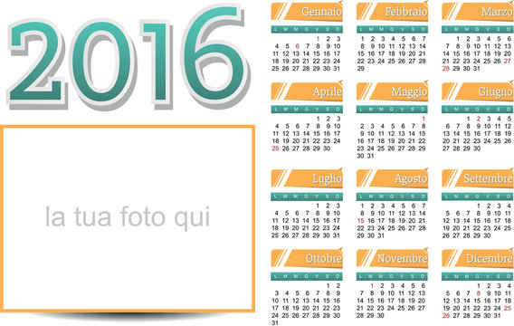 Calendario 2016 