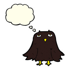 cartoon owl with thought bubble
