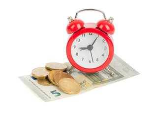 Alarm clock on money