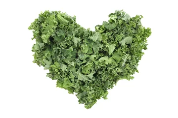 Poster Shredded kale in a heart shape © sarahdoow