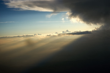 Fototapeta na wymiar Sunny sky abstract background, beautiful cloudscape