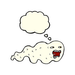 cartoon ghost with thought bubble